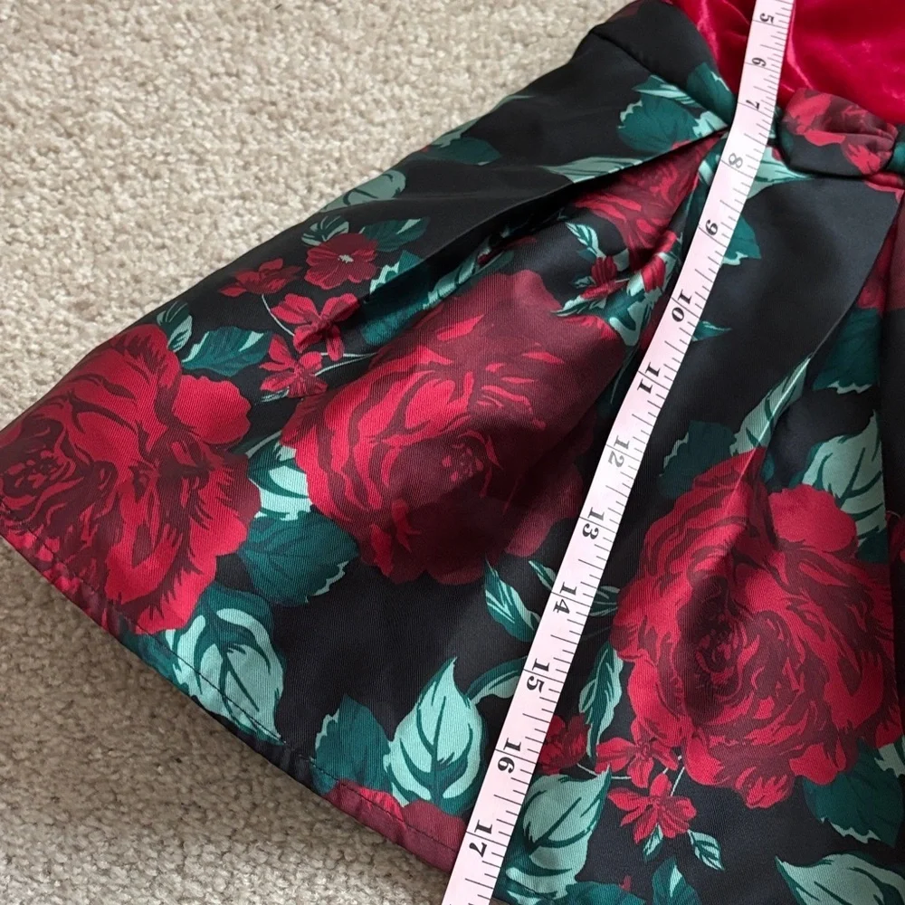 The Children’s Place Red and Black Floral Dress NWT size 12-18 months
